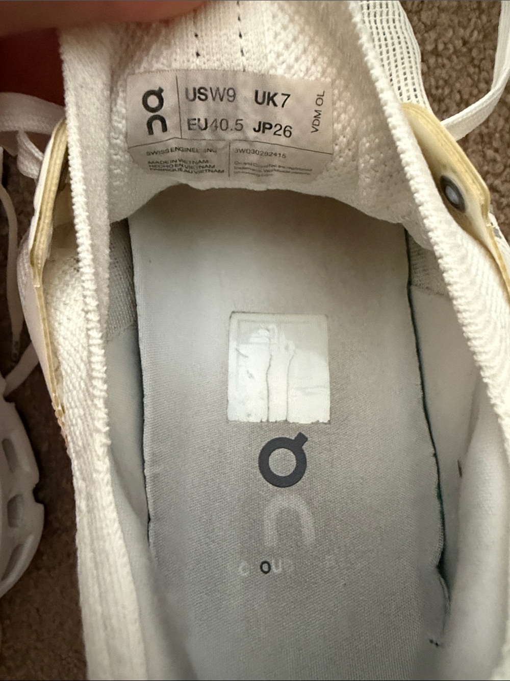 On Cloudwhite Women's Running Shoes - White/Black - Picture 4 of 4